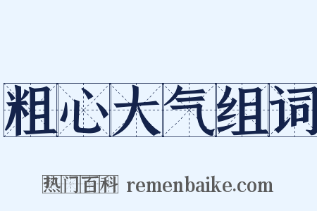 粗心大气组词是什么意思的图片